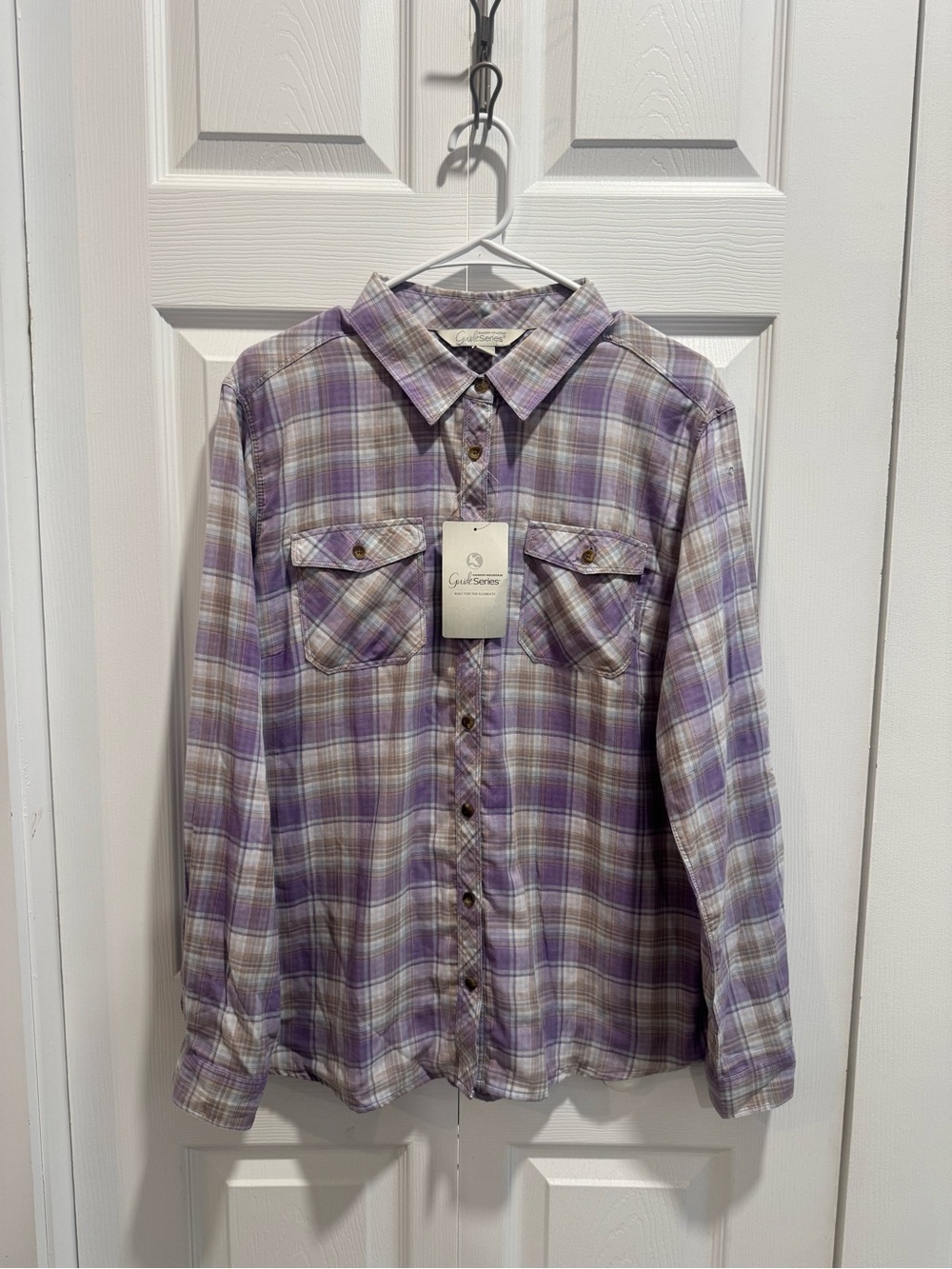 Gander Mountain Purple Plaid Button-Down Shirt
